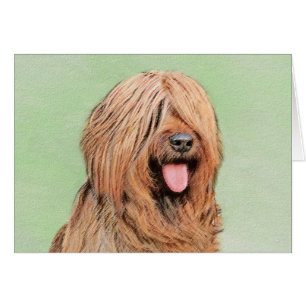 Cartão Pintura de Briard - Arte de Cachorro Original Boni