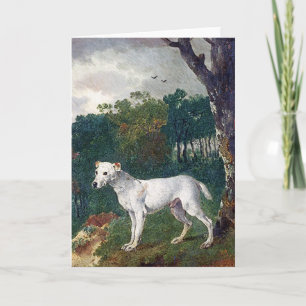 Cartão Pintura de bull terrier - belas artes do vintage