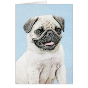 Cartão Pintura de Cachorro - Arte de Cachorro Original