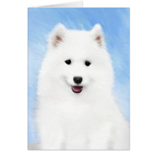 Cartão Pintura De Cachorro Samoia - Arte Cachorro Origina