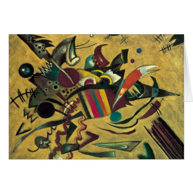 Cartão Pintura de Canvas de Pontos Kandinsky (Frente Horizontal)