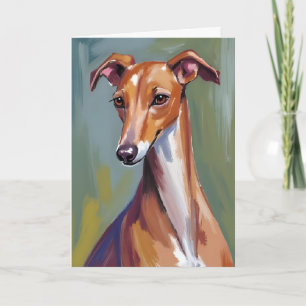 Cartão Pintura de Cão Galgo Italiano