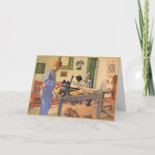 Cartão Pintura de Carl Larsson, minha oficina ácida