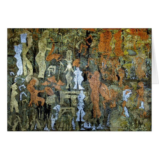 Cartão Pintura de caverna moderna (Frente Horizontal)