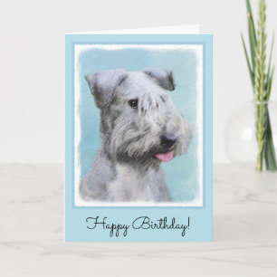 Cartão Pintura de Cesky Terrier - Arte de Cachorro Origin
