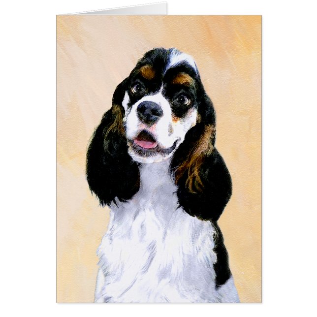 Cartão Pintura De Cocker Spaniel (Participante) - Arte De (Frente)