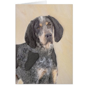 Cartão Pintura de Conhound Bluetick - Ar Cachorro Origina