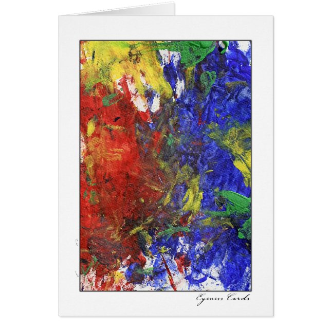 Cartão Pintura de dedo uma (Frente)