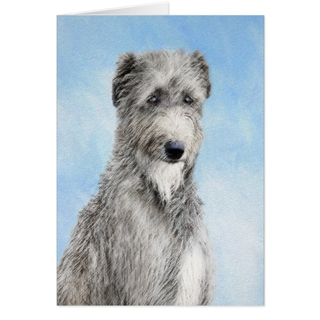 Cartão Pintura De Deerhound Escocês - Cachorro Original C (Frente)