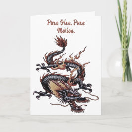 Cartão Pintura de Dragão Chinês Isolada e Recortada