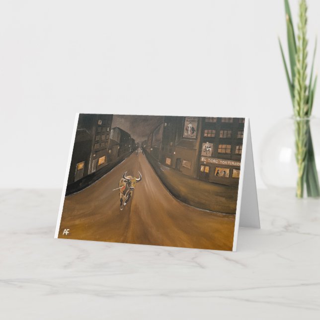 Cartão Pintura de El Toro Torturado por Alfred Fox (Frente)