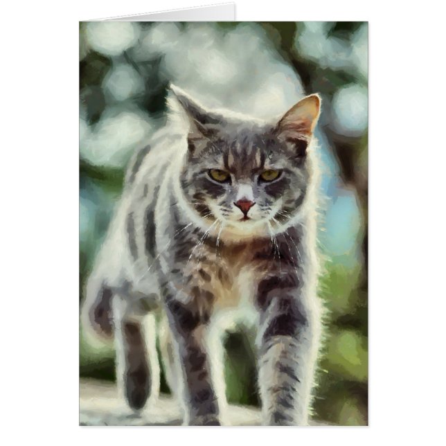 Cartão Pintura de gatos (Frente)