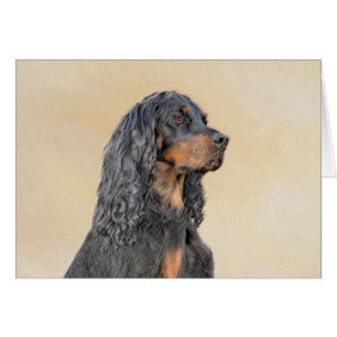 Cartão Pintura de Gordon Setter - Arte de Cachorro Origin