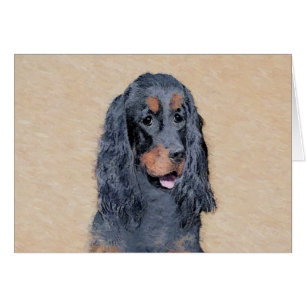 Cartão Pintura de Gordon Setter - Arte de Cachorro Origin