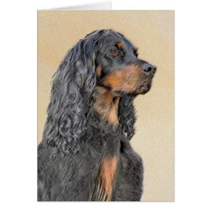Cartão Pintura de Gordon Setter - Arte de Cachorro Origin