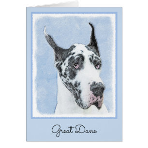 Cartão Pintura de Grande Dane (Harlequin) - Arte de Cacho