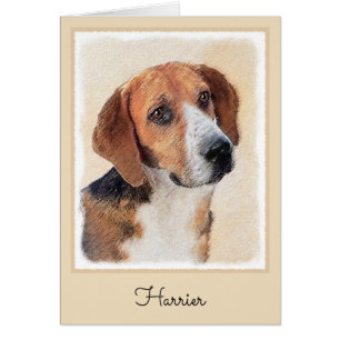 Cartão Pintura de Harrier - Arte de Cachorro Original Cac
