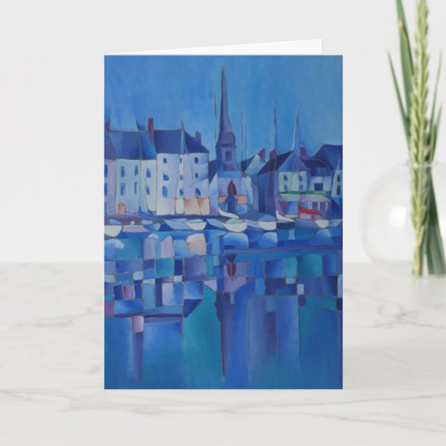 Cartão Pintura de Honfleur - Normandia - França - (Frente)