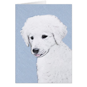 Cartão Pintura de Kuvasz - Arte Cão Original Bonita