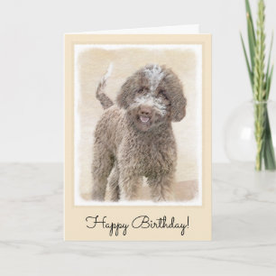 Cartão Pintura De Lagotto Romagnolo - Arte De Cão Origin