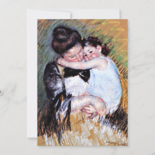 Cartão Pintura de Mary Cassatt - Mãe e Filho