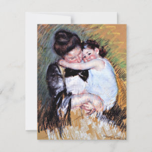 Cartão Pintura de Mary Cassatt - Mãe e Filho