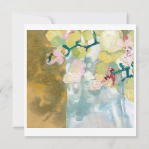 Cartão Pintura de óleo para estudo de orquídeas