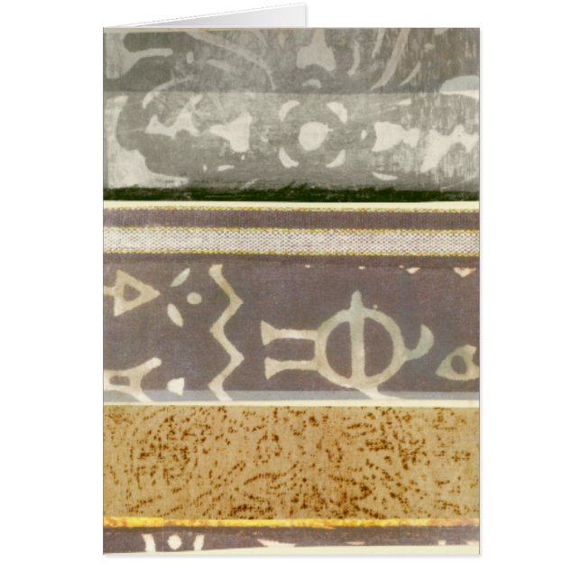 Cartão Pintura de Padrão Tribal Contemporânea (Frente)