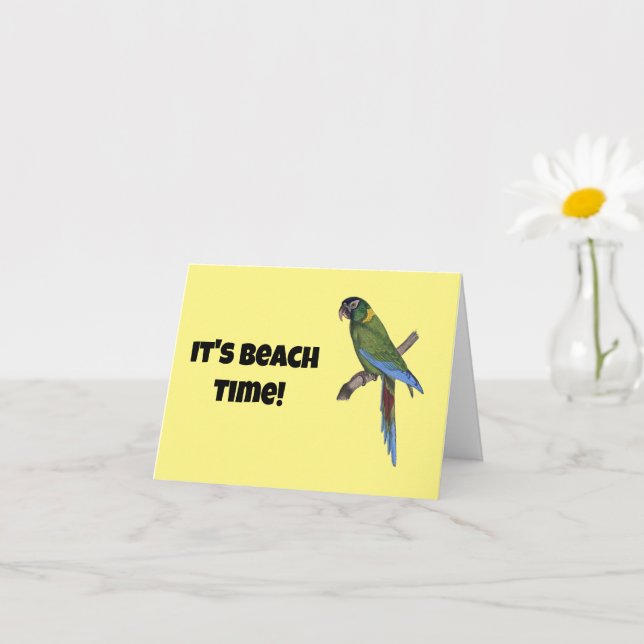 Cartão Pintura de papagaios tropicais para paiões de páss (Planta pequena)