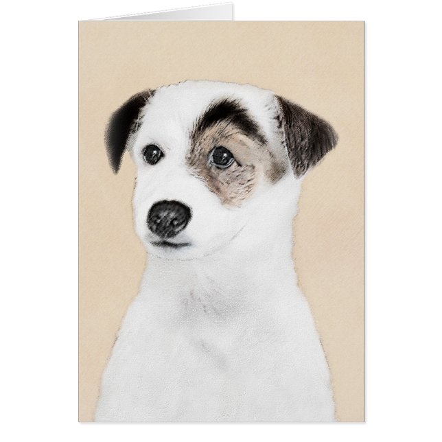 Cartão Pintura de Parson Jack Russell Terrier - Arte Cani (Frente)