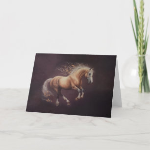Cartão Pintura De Pastel De Cavalo Corrente