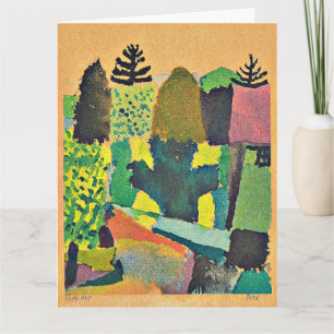 Cartão Pintura de Paul Klee, Park, Feriado