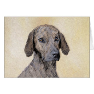 Cartão Pintura de Plott - Arte de Cão Original Bonita