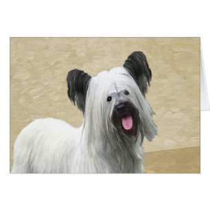 Cartão Pintura de Skye Terrier - Arte Cão Original Bonit