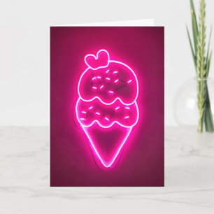 Cartão Pintura de Sorvete do sorvete Art Strawberry