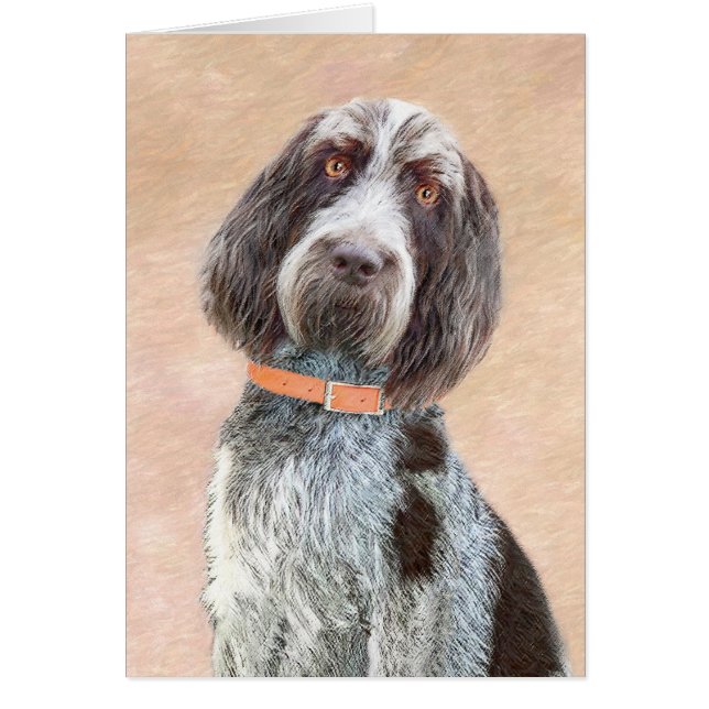 Cartão Pintura de Spinone Italiano - Arte de Cachorro Ori (Frente)