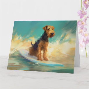 Cartão Pintura de Surf da Praia de Airedale