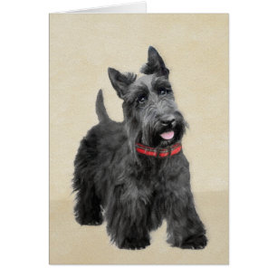 Cartão Pintura de Terrier do Scottish - arte original