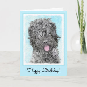 Cartão Pintura de Terrier russo preto - Cachorro original