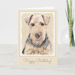 Cartão Pintura de Welsh Terrier - Arte de Cachorro Origin