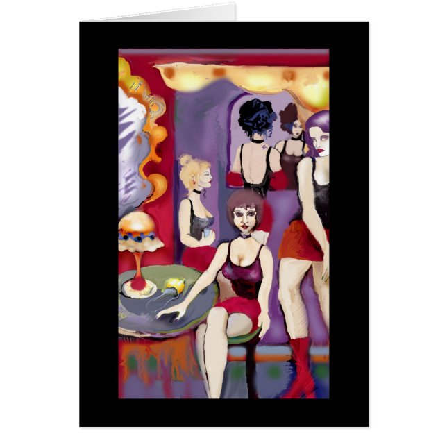 Cartão Pintura digital realizada en Photoshop con tablete (Frente)