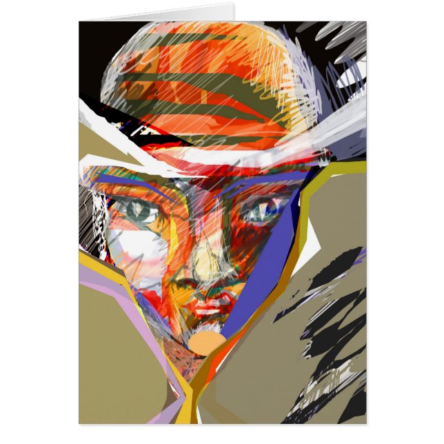 Cartão Pintura digital realizada en Photoshop con tablete (Frente)