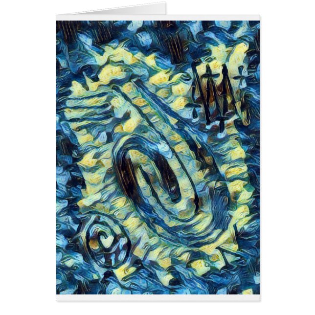 Cartão Pintura digital - Van Gogh (Frente)