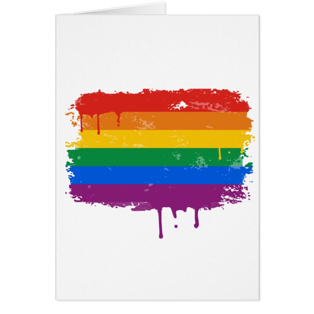 Cartão Pintura do arco-íris (Frente)