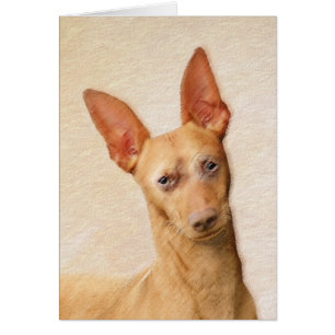 Cartão Pintura do Cirneco dell’Etna - Arte Cão Origina