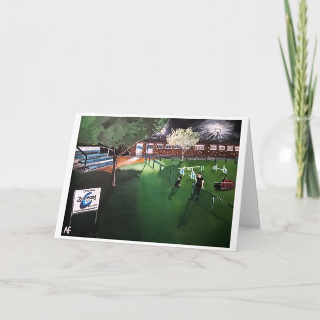 Cartão Pintura do Club Canino Boomerang por Alfred Fox (Frente)