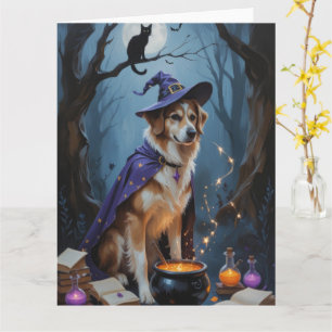 Cartão Pintura do Dia das Bruxas Anatólia Shepherd Whimsi