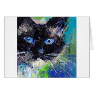 Cartão Pintura do gato de Ragdoll