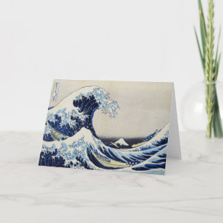 Cartão Pintura do impressão da onda de Hokusai grande