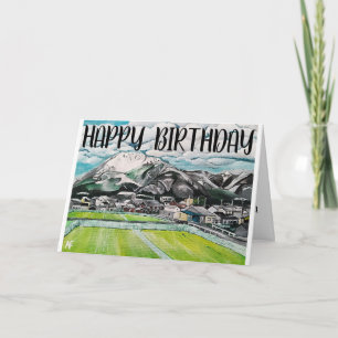 Cartão Pintura do Monte Fuji por Alfred Fox